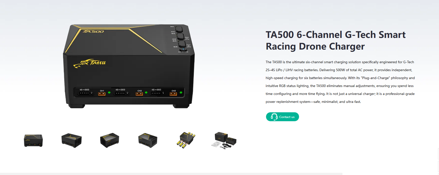TATTU TA500 6-Channel G-Tech S - Drone Racing Charger ulasan dan harga
