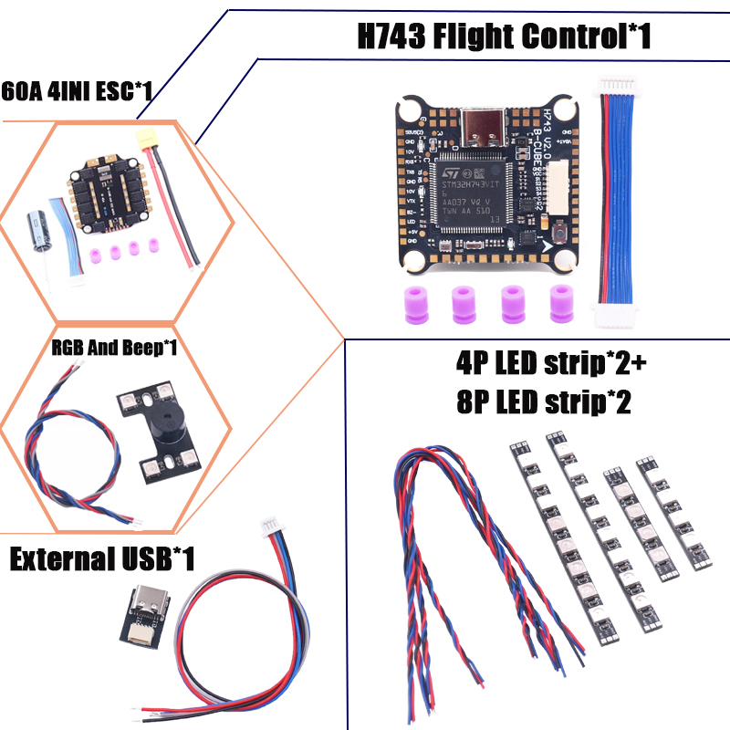 RCtoSky F4V3S PLUS F722 F745 H - Drone Racing Flight Controller ulasan dan harga