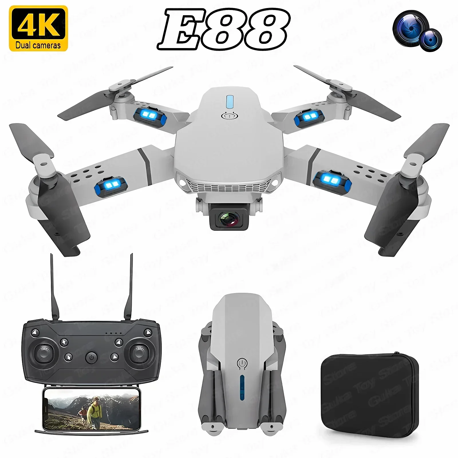 E88 Pro WIFI FPV Drone Wide An - Drone Racing Camera ulasan dan harga