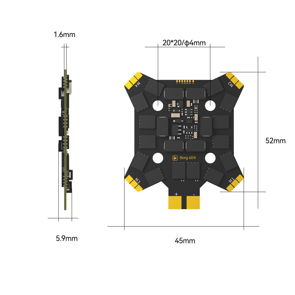 iFlight Borg Mini H7 (ICM42688 - Drone Racing Frame ulasan dan harga