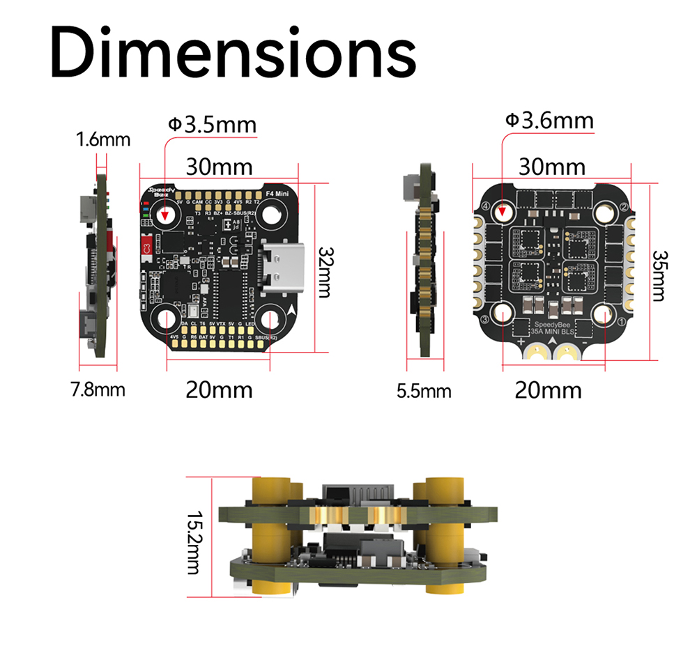 F405 MINI SpeedyBee F405 Mini  - Drone Racing Flight Controller ulasan dan harga