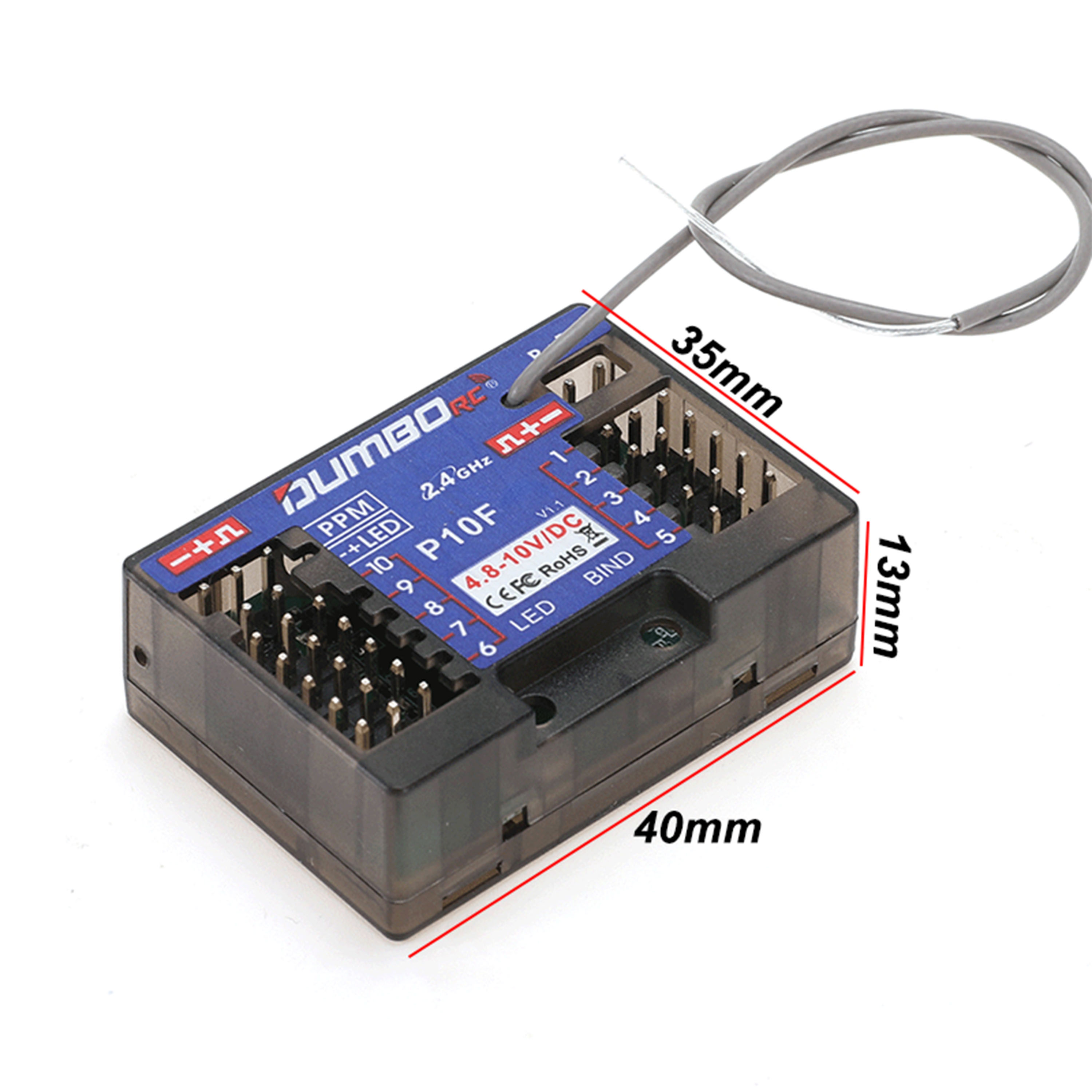 DUMBORC P10F P10FG 10CH 2.4GHz - Drone Racing Receiver ulasan dan harga