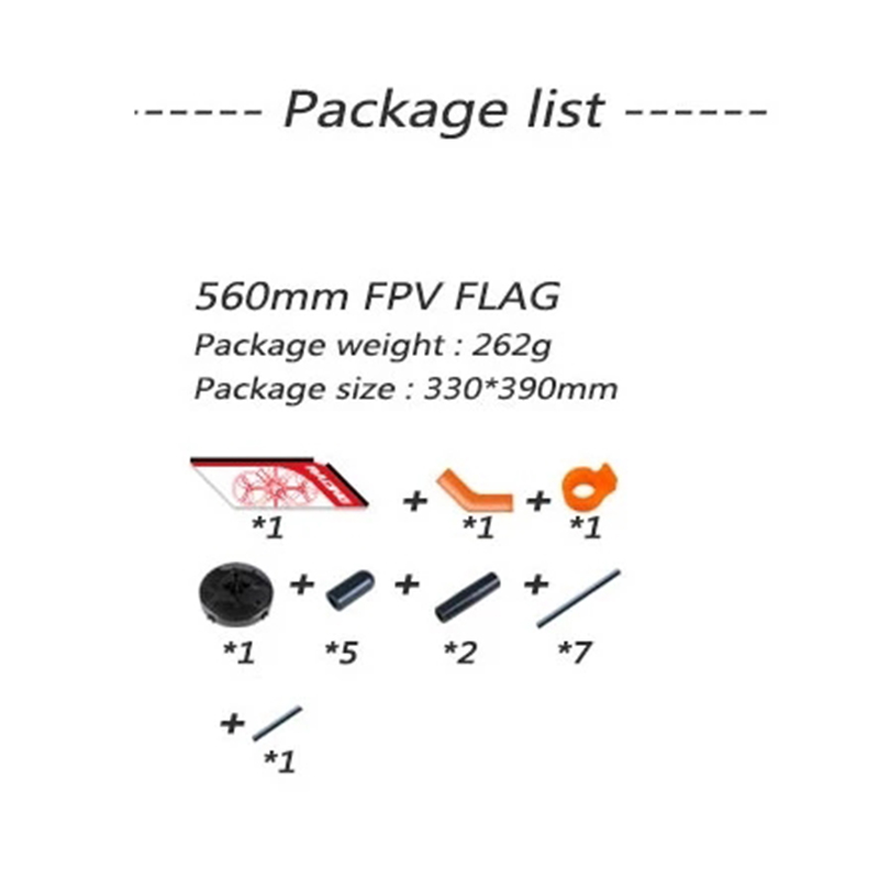 LDARC 560mm FPV Freestyle Outd - Drone Racing Flag ulasan dan harga