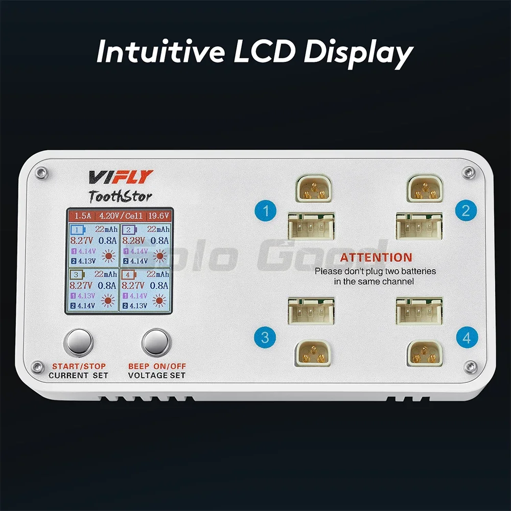 VIFLY ToothStor 4 Port 2S Bala - Drone Racing Charger ulasan dan harga